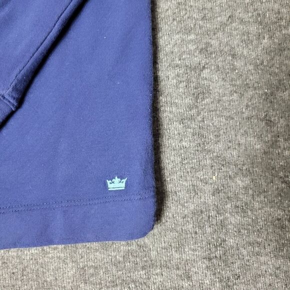 Peter Millar Sweatshirt Mens M Crown Comfort Golf 1/4 Zip Jumper Pullover Blue - Picture 5 of 9